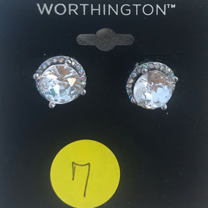 Silver Crytal Beeded Earring